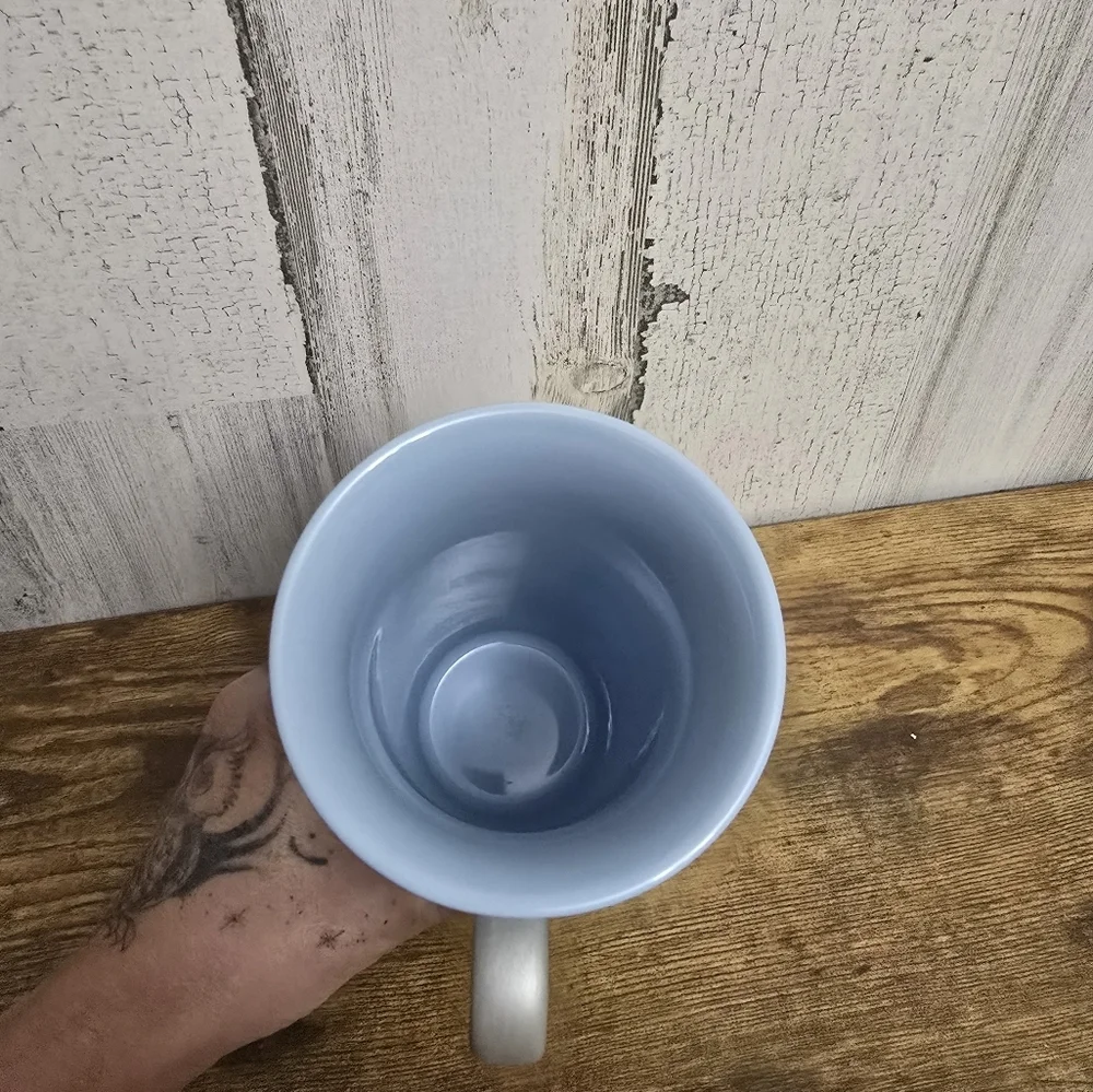 Disney Gray And Light Blue Ceramic Cup with Inspirational Design